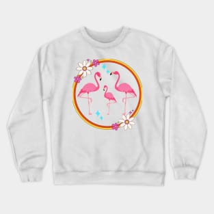 Groovy Flamingos Crewneck Sweatshirt